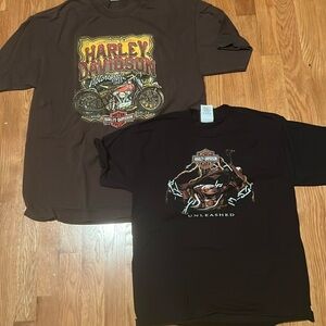 Harley Davidson vintage tees , adult /youth Sz L